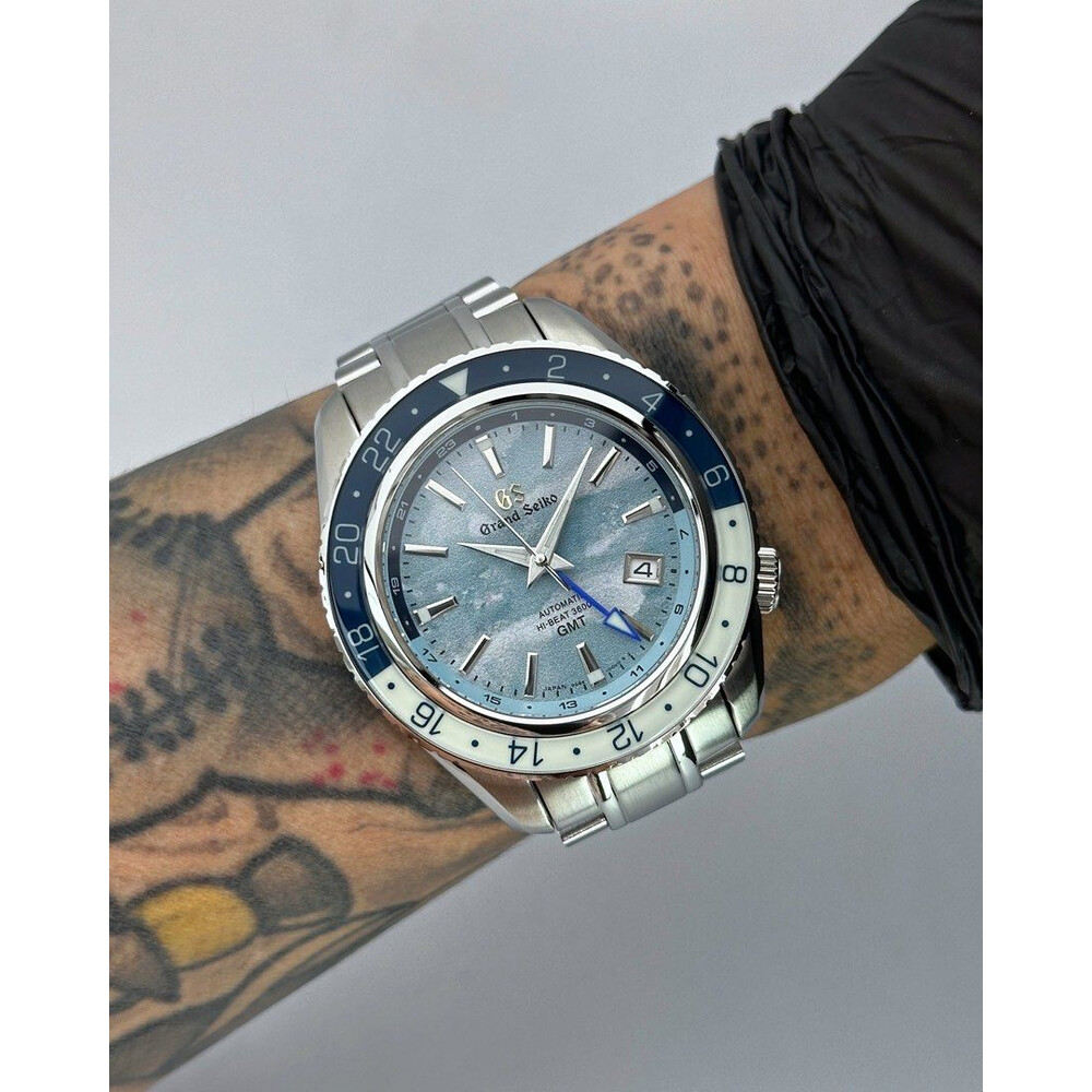 Custom Grand Seiko Mod • Premium GS SBGJ275 “Unkai” Sea of Clouds V2 GMT • 44mm
